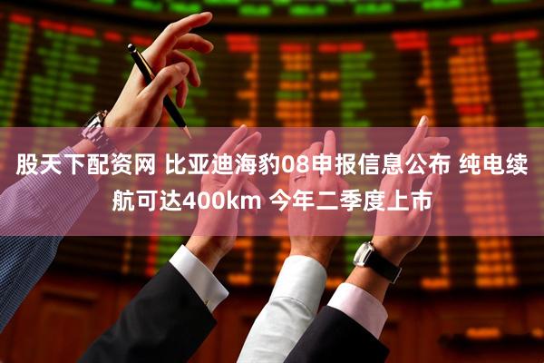 股天下配资网 比亚迪海豹08申报信息公布 纯电续航可达400km 今年二季度上市